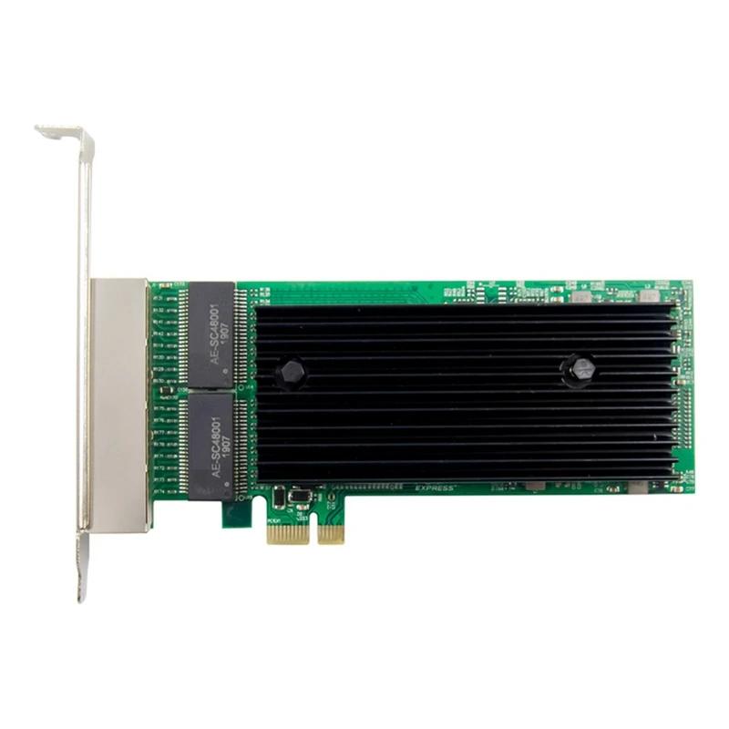 LAN  Ʈ  ⰡƮ Ʈũ ī, 2X PCI-E 4 Ʈ RJ45  1X Pcie X1 82576 Ĩ, 10, 100, 1000Mbps